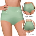 thumbnail image 2 of Ropa interior QUASTI para mujer, cintura alta, control de barriga, paquete de 4, 2 of 7