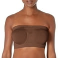 thumbnail image 2 of RQYYD Bandeau Size Stretchy Women Plus Bra Strapless Removable Top Double Padded Pleated Tube Tops, 2 of 4
