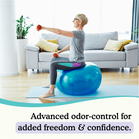Because Premium Pads for Women - Discreet, Individually Wrapped Incontinence Liners - Maximum Absorbency, 20 Pads