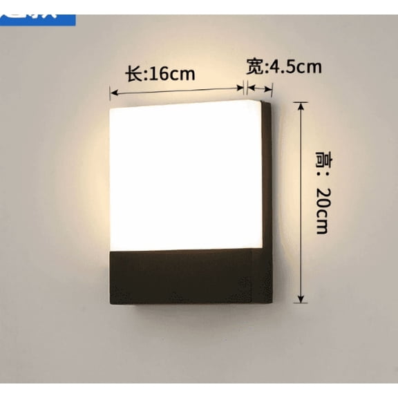 2 Pcs LED Wall Sconce, 18W Outdoor LED Wall Light Fixtures, Waterproof Wall Lamp, 7.9 in / 20 cm Modern Wall Sconce with Warm White Light for Garden, Patio, Porch