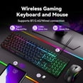 thumbnail image 2 of S107KS Wireless Gaming Keyboard and Mouse, RGB Backlit, 3 Mode (Wired/2.4G/BT), Up to 10,000 DPI Gaming Mouse with Software, Ultra Lightweight 65g, 25 Key Anti-Ghosting Keyboard for PC, 2 of 4