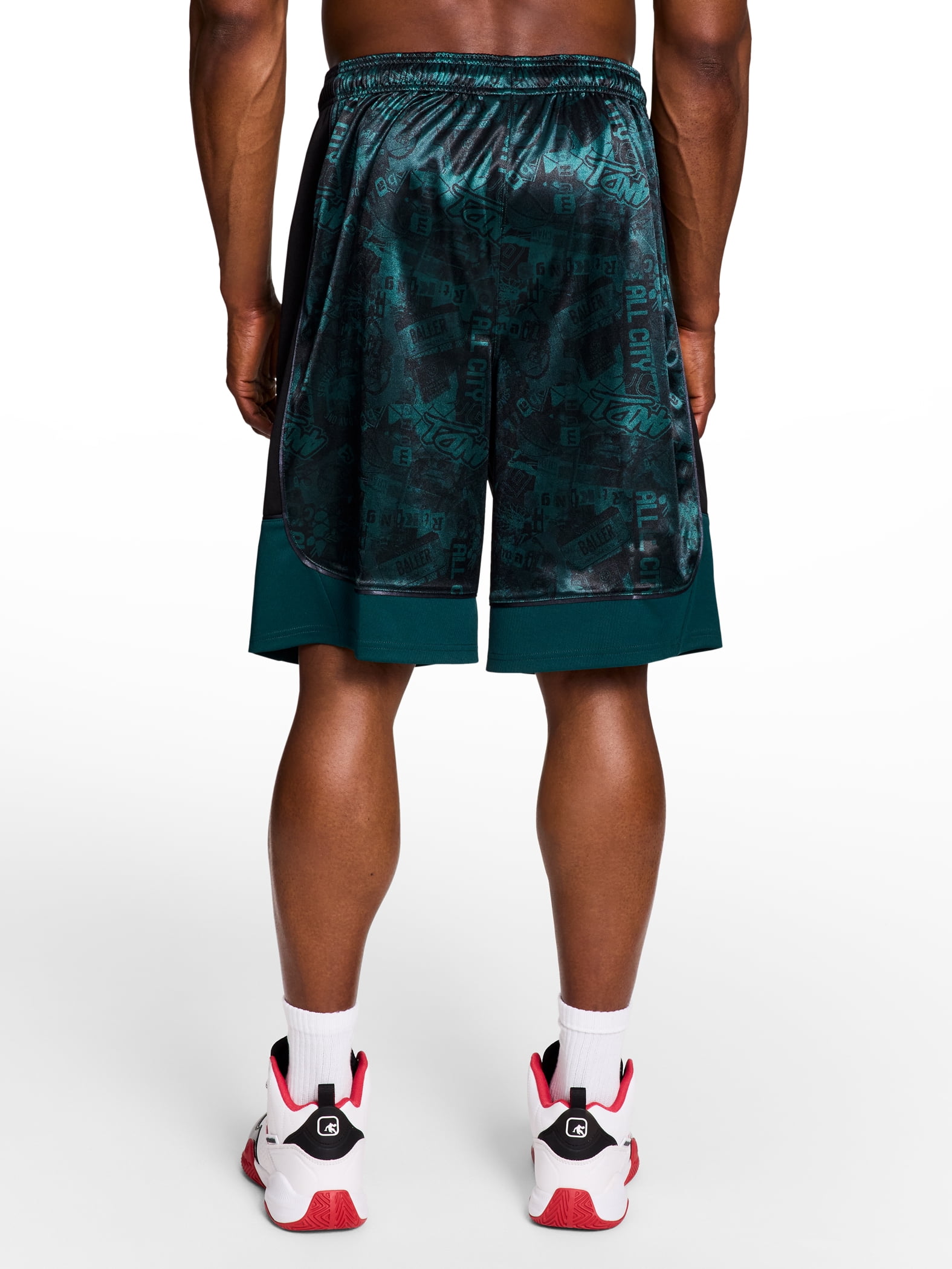 AND1 Men's & Big Men's All Court Printed Pattern Short, 11" Inseam, Sizes XS-5XL