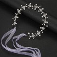 thumbnail image 4 of Nvzi Horquillas para el pelo de boda con flores para novias, peinetas con perlas de cristal, pinzas para el pelo, tocado, accesorios para el pelo de boda dorados, joyas - doradas, 4 of 4