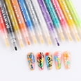 thumbnail image 3 of Mightlink 12Pcs Nail Painting Pens Waterproof Smooth Drawing DIY Crafts 12 Colors Nail Art Drawing Marker Pens Manicure Tools, 3 of 8