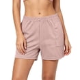 thumbnail image 4 of WAGUTH Athletic Sweat Shorts for Women Elastic Waist Wide Leg Summer Beach Shorts Loose Fit Daily Loungewear Running Shorts, 4 of 7