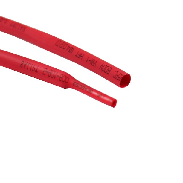 3/16in Inch Red 21 Ratio Waterproof Flame Resistant Heat Shrink Tubing