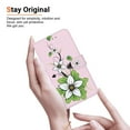 thumbnail image 4 of ELEHOLD Flip Wallet Case for iPhone 13 Case with Beautiful Flower Butterfly Pattern Card Slots Holders Kickstand Function Magnetic Clasp Leather Shockproof Case with Wrist Lanyard,M, 4 of 7