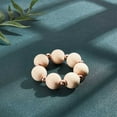 thumbnail image 6 of Natural Wooden Beads, Undyed, Round, Antique White, 26mm, Hole: 5.5mm, 60pcs/bag, 6 of 8