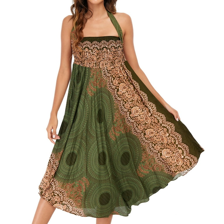 Swsmclt Women's Midi Summer Dress Ladies Casual Sundress Gypsy Handkerchief Asymmetric Flowy Long Beach Skirt Hippie Boho Dresses Billowy Swing Swsmclt Women's Midi Summer Dress Ladies Casual Sundress Gypsy Handkerchief Asymmetric Flowy Long Beach Skirt Hippie Boho Dresses Billowy Swing
