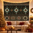 thumbnail image 3 of Southwestern Aztec Geometric Diamonds in a Bold Tribal Composition, Mystical Boho Style for Nature Lovers, Tribal Wall Art Housewarming Gift Tapestry Wall Hanging for Bedroom and Living Room, 3 of 7