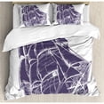 thumbnail image 3 of Nautical Duvet Cover Set, Old Sail Boat in the Ocean on White Background Pirate Treasure Retro Illustration, Decorative 2 Piece Bedding Set with 1 Pillow Shams, Twin Size, Lavender, by Ambesonne, 3 of 3