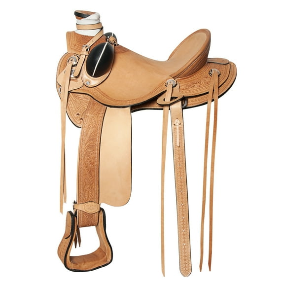 17 In Western Horse Wade Saddle American Leather Ranch Roping Tan Hilason