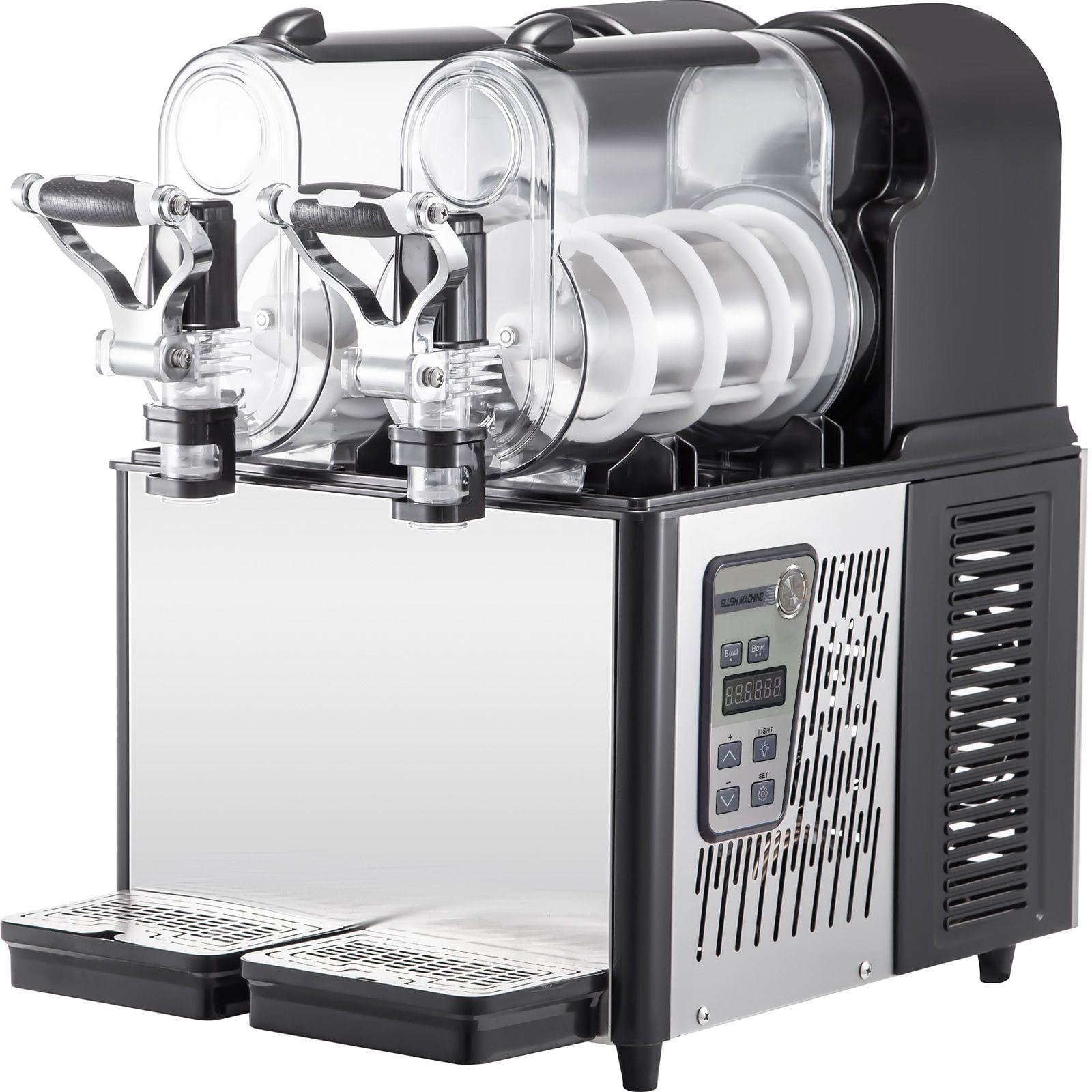 3Lx2 Frozen Slushy Machine, Commercial Margarita Smoothie Maker for Cafe Home Bar