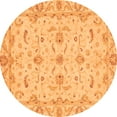 thumbnail image 1 of Ahgly Company Indoor Round Oriental Orange Traditional Area Rugs, 7' Round, 1 of 4
