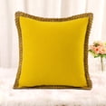 thumbnail image 4 of Funda de almohada de tiro de 18x18 pulgadas suave con funda de almohada con cremallera , funda de cojín funda de almohada, para sofá cama sofá amarillo Colco Fundas de almohada, 4 of 8