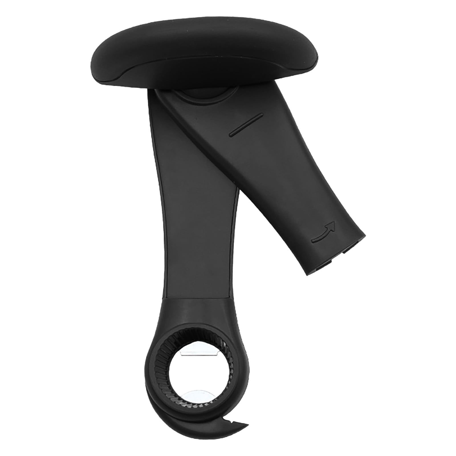 ZOURIH 4-In-1 Multifunctional Can Opener Manual,Can Openers for Seniors with Hooks,Can Opener Smooth Edge Suitable for Beer/Cans/Cans,Black