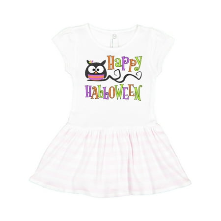 

Inktastic Happy Halloween- cute owl on a branch Gift Toddler Girl Dress