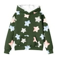 thumbnail image 3 of ibuvkizy Girls Hoodies!Graphic Hoodies for Girls Children's Long Sleeved Printed Round Neck Suitable for Boys and Girls Aged Hooded Sweatshirt Army Green,7-8 Years, 3 of 3