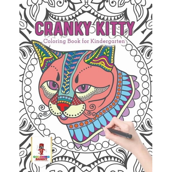Cranky Kitty: Coloring Book for Kindergarten, (Paperback)