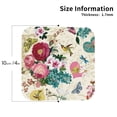 thumbnail image 2 of Vsdgher Bird Butterfly Rose Leather Coasters for Drinks, Durable Drink Coasters 4 Set for Tabletop Protection, Luxurious Home Décor and Housewarming Gift ( {designName})Square, 2 of 6