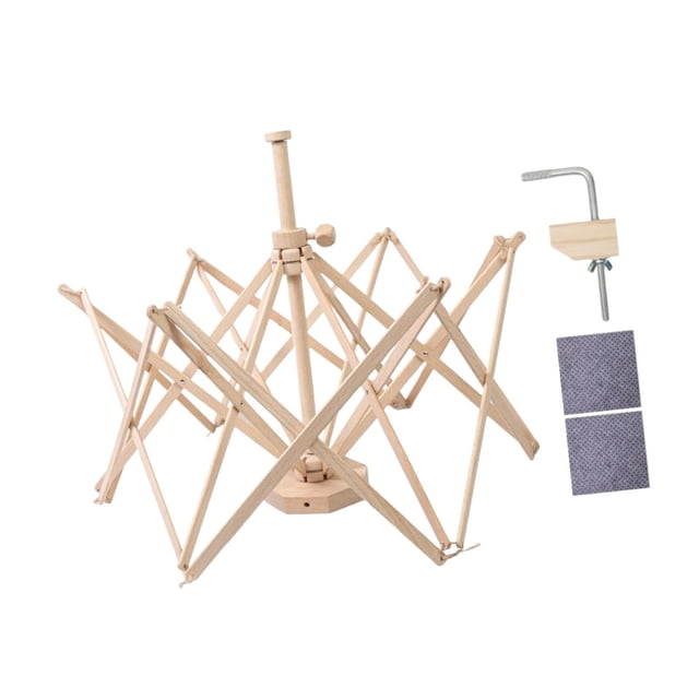 Devanador de madera para hilo, accesorios de crochet, devanador ligero para madejas, soporte para hilo de tejer, regalo ideal para amantes del tejido.