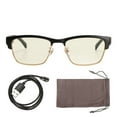 thumbnail image 3 of Smart  Glasses, Bone Conduction Stereo Touch Switch Music Directional Sound Transmission  Glasses  For Men For Outdoor B Gold, 3 of 8