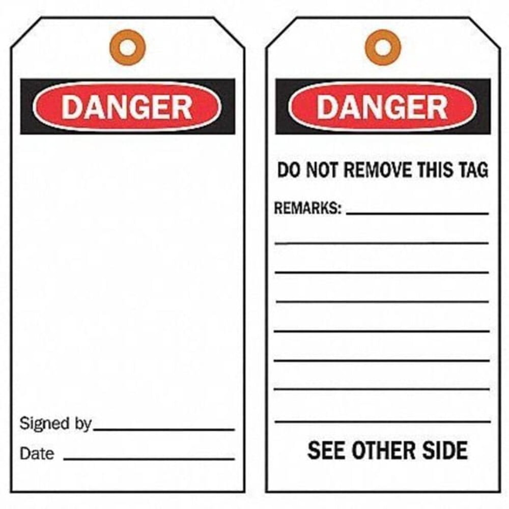 Blank Shipping Tag, Polyester, 5-3/4" H x 3" W, White, Rectangle, 25 PK 76198