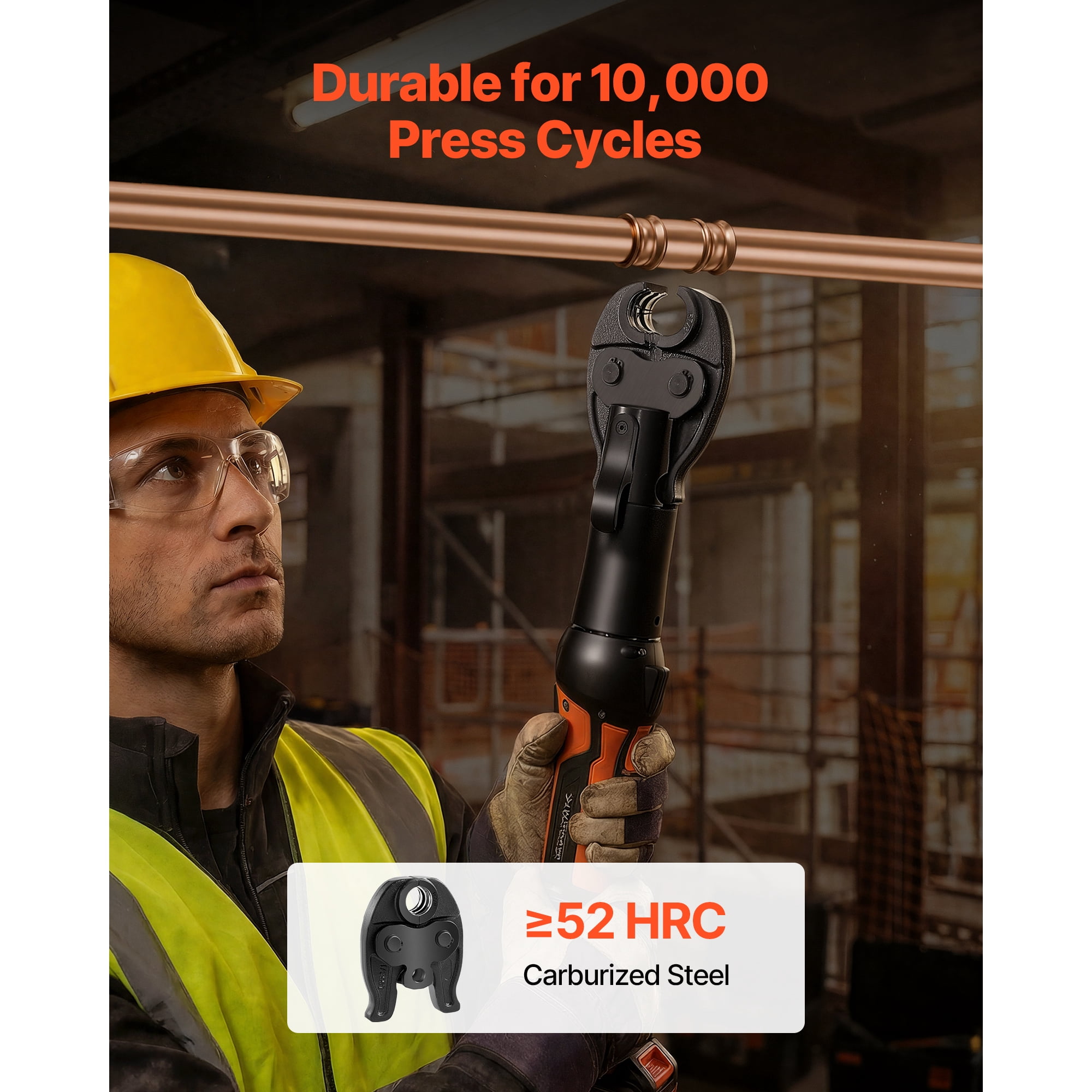KFFKFF 7/8" Press Jaw for Compact Series Press Tools, Hardened Steel Jaw for High-Pressure HVAC/R Applications - Compatible with 24KN Press Tools for Copper Pipe Connections