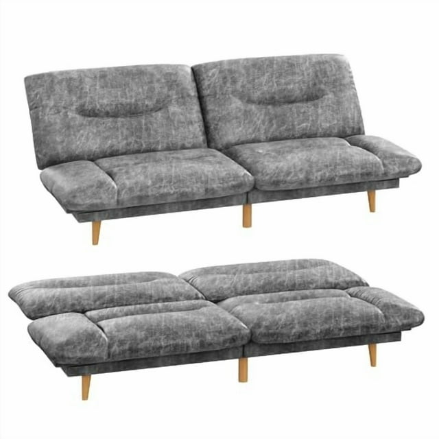 Homall Canapé-Lit Futon avec Dossier Réglable et Accoudoirs Réglables à Cinq Angles Canapé pour Petits Espaces Salon Bureau