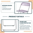 thumbnail image 3 of Silla plegable LeisureMod Lawrence de acrílico magenta con estructura de metal, 3 of 9