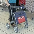 thumbnail image 5 of Let's Shop Rollator, Four Wheel Portable Walker with Storage Bag, Black, 5 of 9