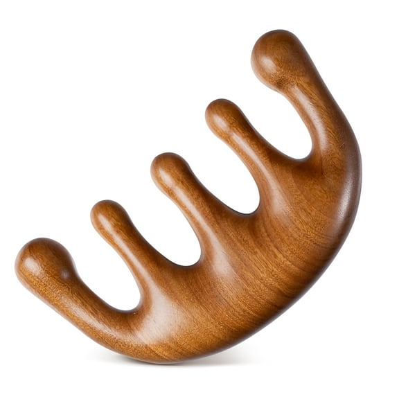 Wooden Scalp Comb, Gua Sha Massage, Scalp Relaxation, Hair Care Massage Comb, Wide-Toothed Hair Comb, Tendon Massage