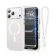 thumbnail image 1 of wonima11 Stronger Magnetic & Shockproof for iPhone 17 Pro Max Case,Fit for MagSafe, with Screen Protector & Wrist Strap, Military-Grade Drop, Translucent Slim for iPhone 17 ProMax Case,Glacier White, 1 of 1