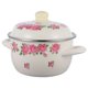 thumbnail image 4 of Olla esmaltada con asa y tapa, con diseño de flores, para sopa y comida, 4 of 8