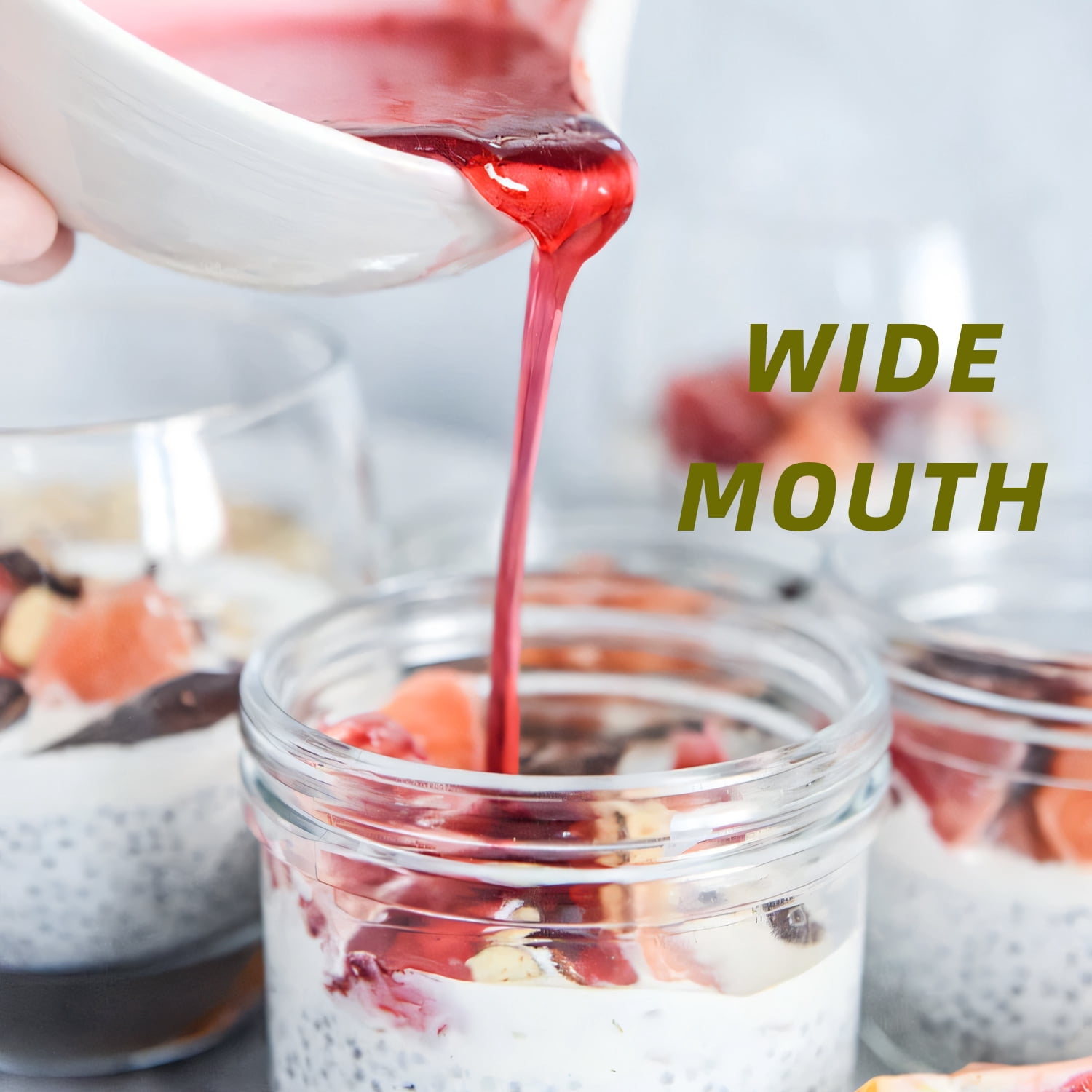 24 oz Tall Mason Jars,6 Pack 24oz Mason Jar with lids Wide Mouth,Tall Canning Jars for Pickling,Fermenting