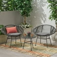 thumbnail image 2 of Isabel Outdoor Faux Wicker 2 Seater Chat Set with Tempered Glass Table, 2 of 10