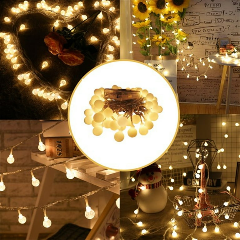 80 LED 10M Round Ball String Light Flashing Battery Powered Decorative  Fairy Lamp For Christmas, Wedding,Party,Outdoor, Indoor