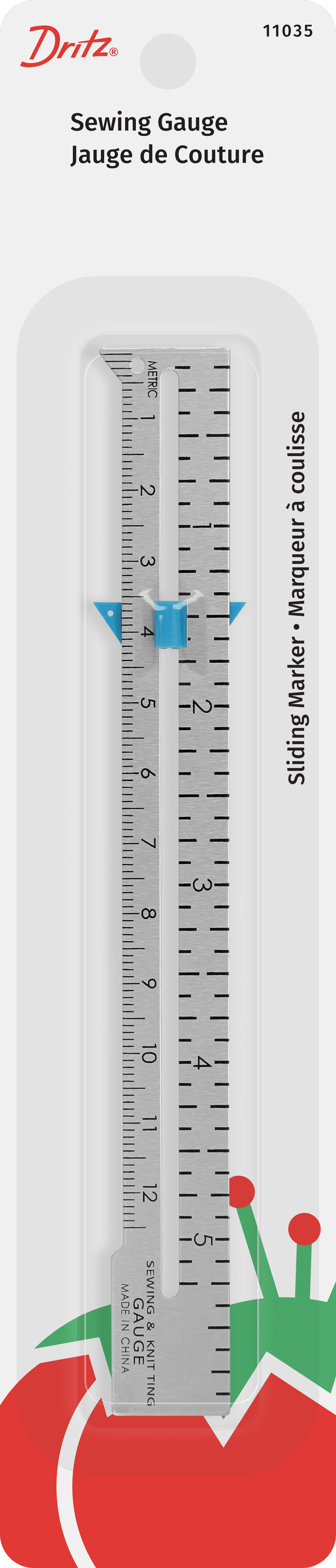 (3 pack) Dritz® 6" Sewing Gauge with Sliding Marker for Measurements