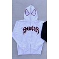 thumbnail image 1 of Sudadera con capucha deportiva oscura para hombre y mujer Sudadera con capucha con cremallera y estampado de araña de gran tamaño de pareja gótica Harajuku, 1 of 6