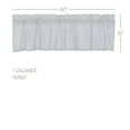 thumbnail image 2 of VHC Brands Sawyer Mill Blue Valance Lined Farmhouse Stripe for Kitchen or Dining Room Windows 16x60 Curtain, 2 of 9