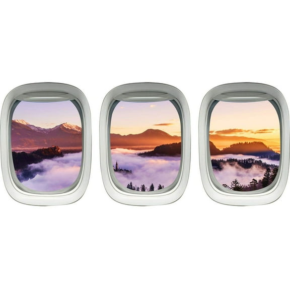 VWAQ Vinyl Airplane Wall Decal Stickers - Plane Window Clings - Nature Wall Art Decor -PPW33