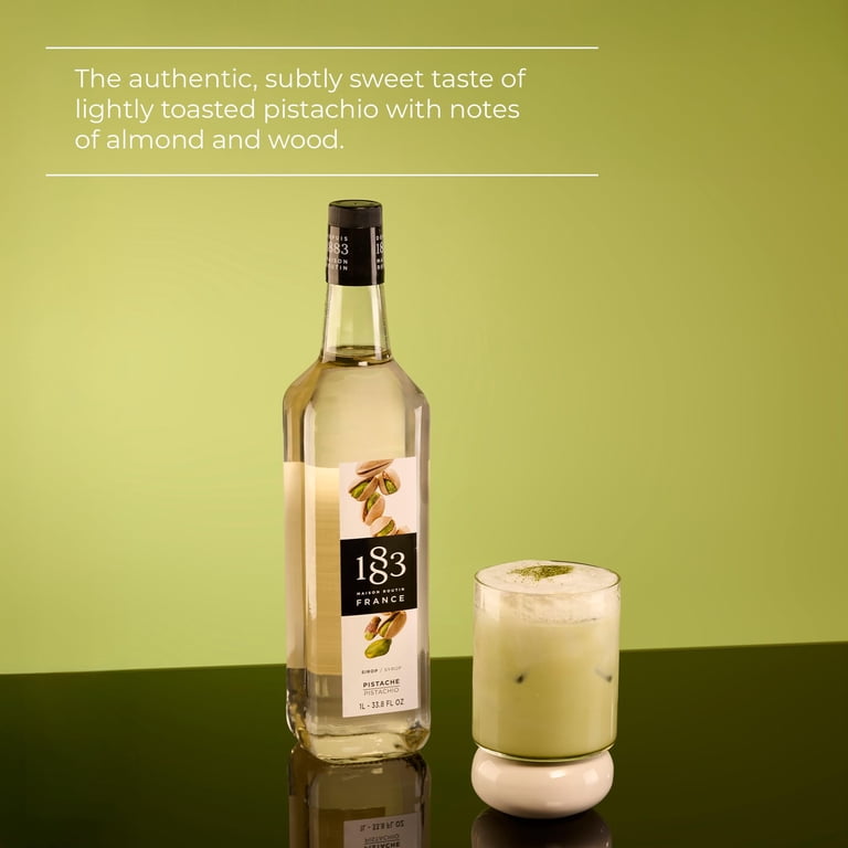 1883 Maison Routin, Pistachio Syrup, 1L Bottle, Natural Flavor