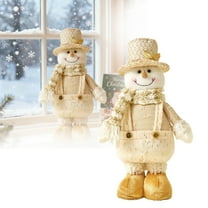 Festive Snowman Figurine Desktop Ornament Holiday Tabletop for Home Winter Celebration Decoration