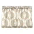 thumbnail image 7 of Yayeee Kitchen Curtains Tier Pair Light Filtering 27"x24" Rod Pocket Short Cafe Window Panel, Light Brown Pattern, 7 of 7