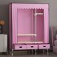 thumbnail image 5 of New Simple Cloth Wardrobe Steel Tube Modern Simple Metal Wardrobe Women's Bedroom Rental Room Long Closet My Lux Decor Round, 5 of 14
