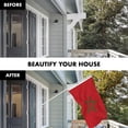 thumbnail image 3 of G128 Combo Pack: 6 Feet Tangle Free Spinning Flagpole (White) Morocco Moroccan Flag 3x5 ft Printed 150D Brass Grommets (Flag Included) Aluminum Flag Pole, 3 of 9