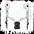 thumbnail image 2 of Toodour Halloween Pathway Lights Outdoor, Battery Operated Halloween Skeleton Hands with Light Up Eyeballs & Spiders, Waterproof Halloween Decor for Walkway Garden Yard Lawn, Red, 2 of 9