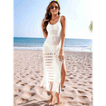 thumbnail image 7 of Loose Beach Cover Up Women'S Knit Dress Creamy White M, 7 of 7