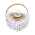 thumbnail image 3 of Cesta de yute romántica portátil para dama de honor, soporte para caja de regalo para boda 10 cm x 10 cm, 3 of 9