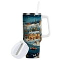 thumbnail image 6 of Simple Modern 30 oz Insulated Stainless Steel Tumbler Double Wall Stainless Steel Tumbler with 2-Way Drinking Whimsical Christmas Scene, 6 of 9